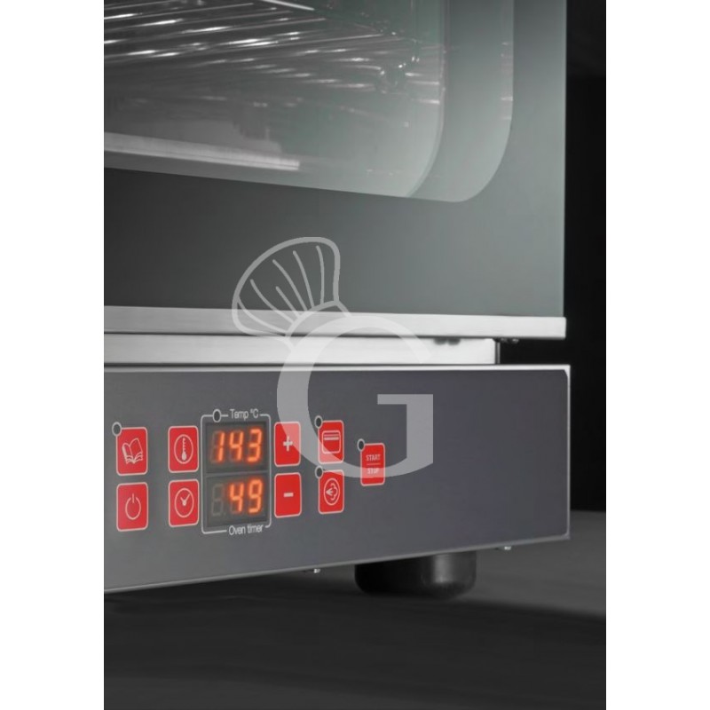 Forno elettrico digitale a convezione per gastronomia - grill - per 4 teglie GN 2/3 353x325 mm