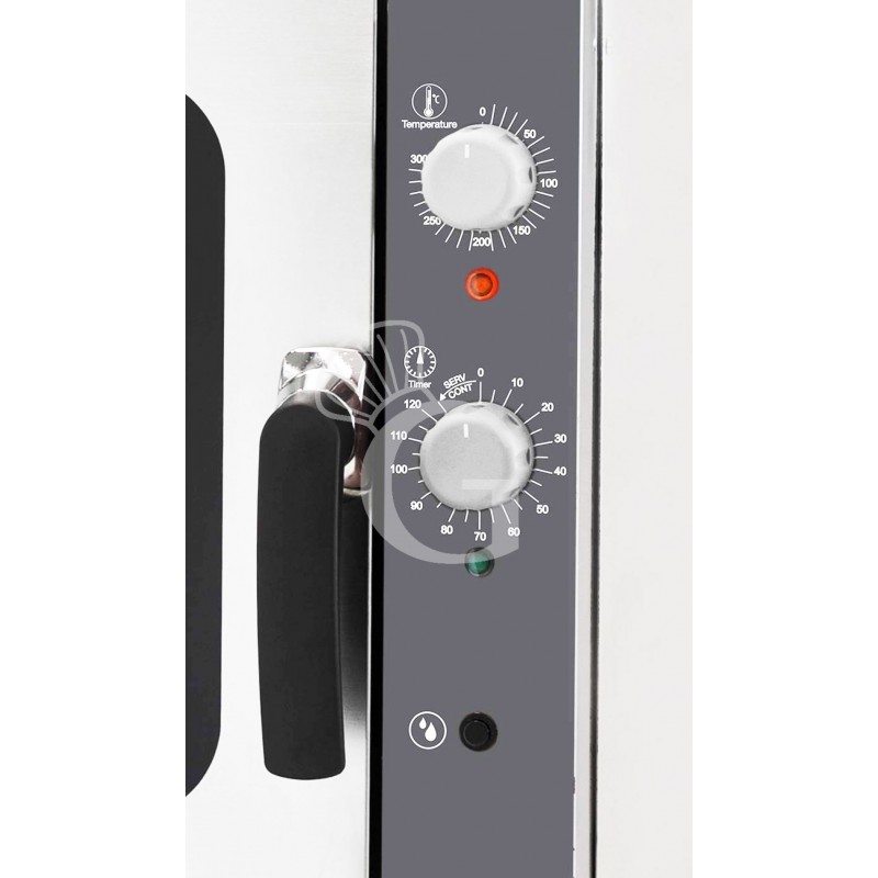 Forno elettrico meccanico a convezione per gastronomia - umidificatore - per 4 teglie GN 2/3 353x325 mm