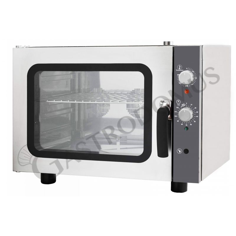 Forno elettrico meccanico a convezione per gastronomia - umidificatore - per 4 teglie GN 2/3 353x325 mm Forno elettrico meccanico a convezione per gastronomia - umidificatore - per 4 teglie GN 2/3 353x325 mm