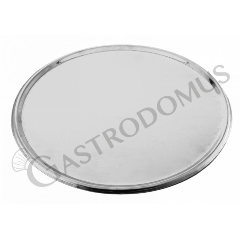 Disco-vassoio bordato in alluminio di diametro 33 cm