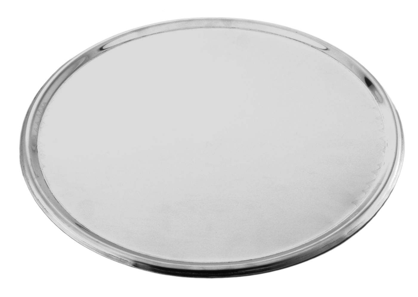 Disco-vassoio bordato in alluminio di diametro 33 cm