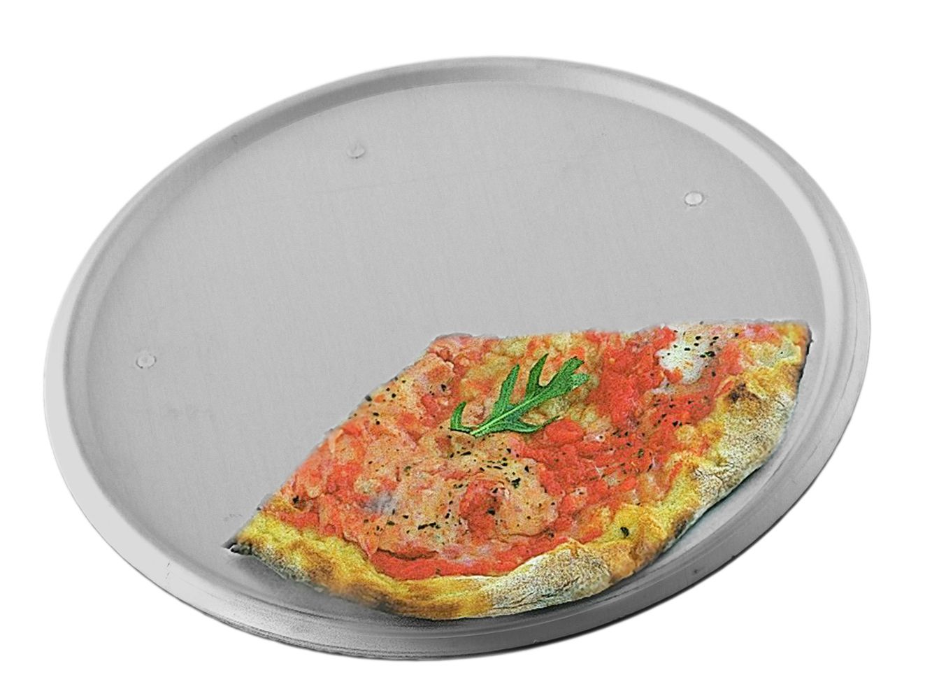 Piatto in alluminio con 4 piedini di diametro 33 cm