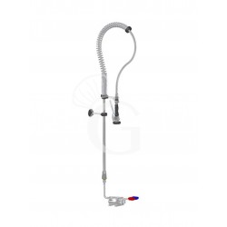 Gruppo doccia Top-Class con pedale Eco e leva di sblocco.