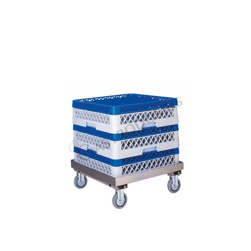 Carrello portacestelli lavastoviglie interamente in acciaio inox senza manico Carrello portacestelli lavastoviglie interamente in acciaio inox senza manico