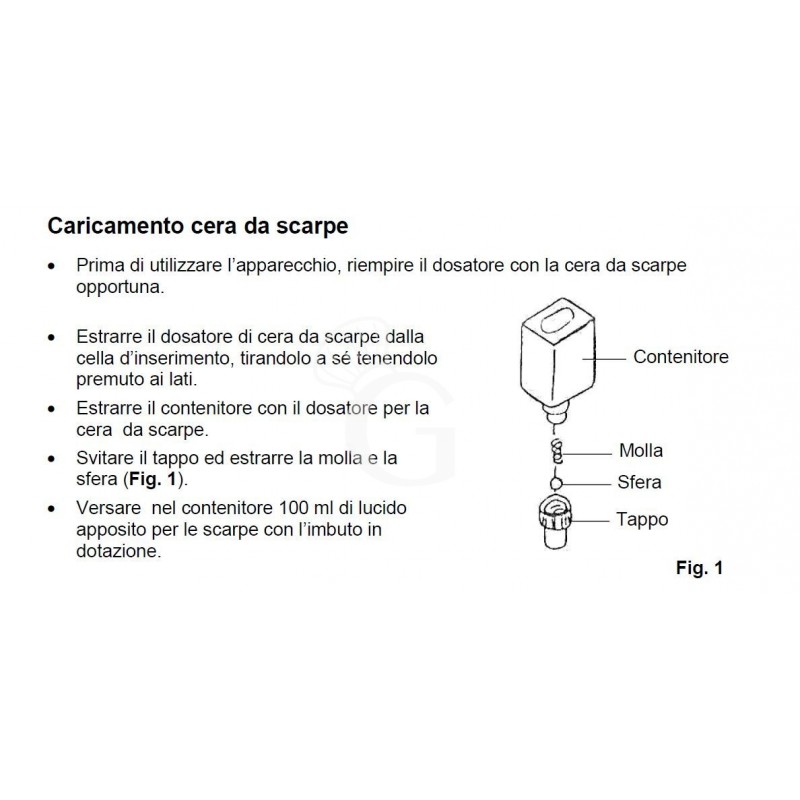 Lucida scarpe elettrico, voltaggio monofase, potenza 120 W