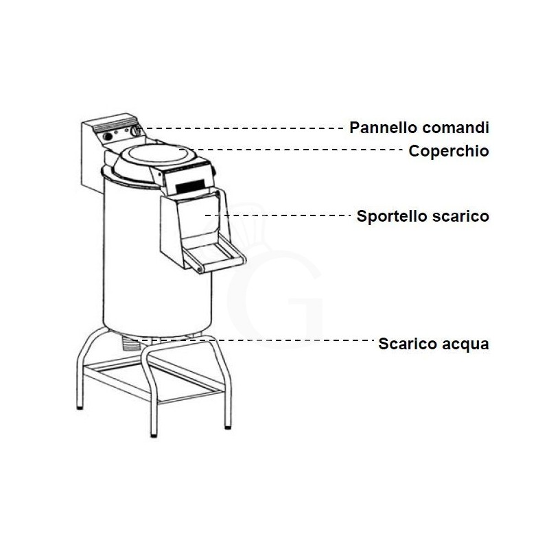 Lavacozze kg 10 da pavimento con cavalletto