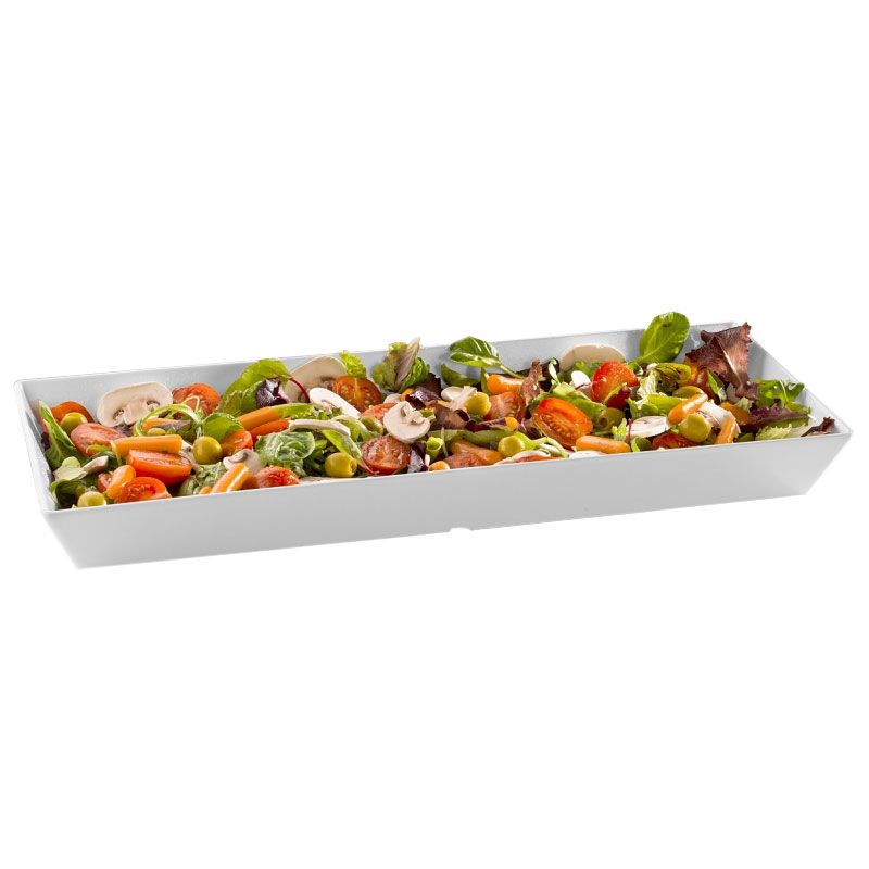Vassoio rettangolare da presentazione in melamina con dimensioni L 500 mm x P 250 mm x H 50 mm