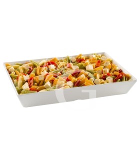 Vassoio rettangolare da presentazione in melamina con dimensioni L 350 mm x P 250 mm x H 50 mm