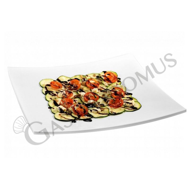 Piatto quadrato in melamina con dimensioni L 310 mm x P 310 mm x H 40 mm Piatto quadrato in melamina con dimensioni L 310 mm x P 310 mm x H 40 mm