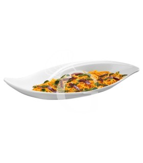 Vassoio foglia da presentazione in melamina con dimensioni L 505 mm x P 240 mm x H 70 mm