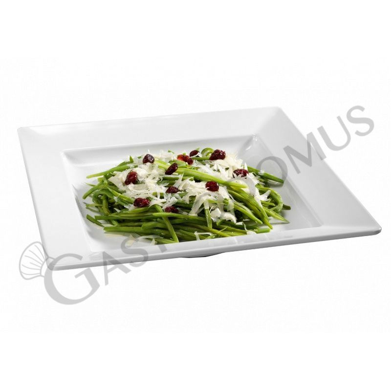 Vassoio quadrato da presentazione in melamina con dimensioni L 335 mm x P 335 mm x H 55 mm