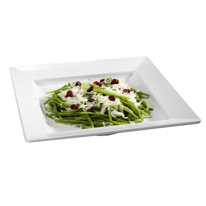Vassoio quadrato da presentazione in melamina con dimensioni L 335 mm x P 335 mm x H 55 mm