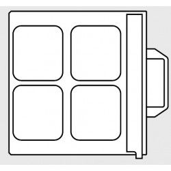 Stampo per termosigillatrice - 4 impronte dimensioni 180 mm x 135 mm