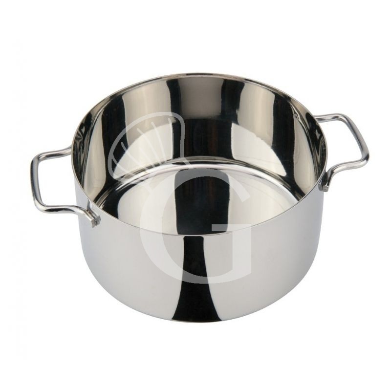 Mini casseruola in acciaio inox diametro 100 mm x H 60 mm Mini casseruola in acciaio inox diametro 100 mm x H 60 mm