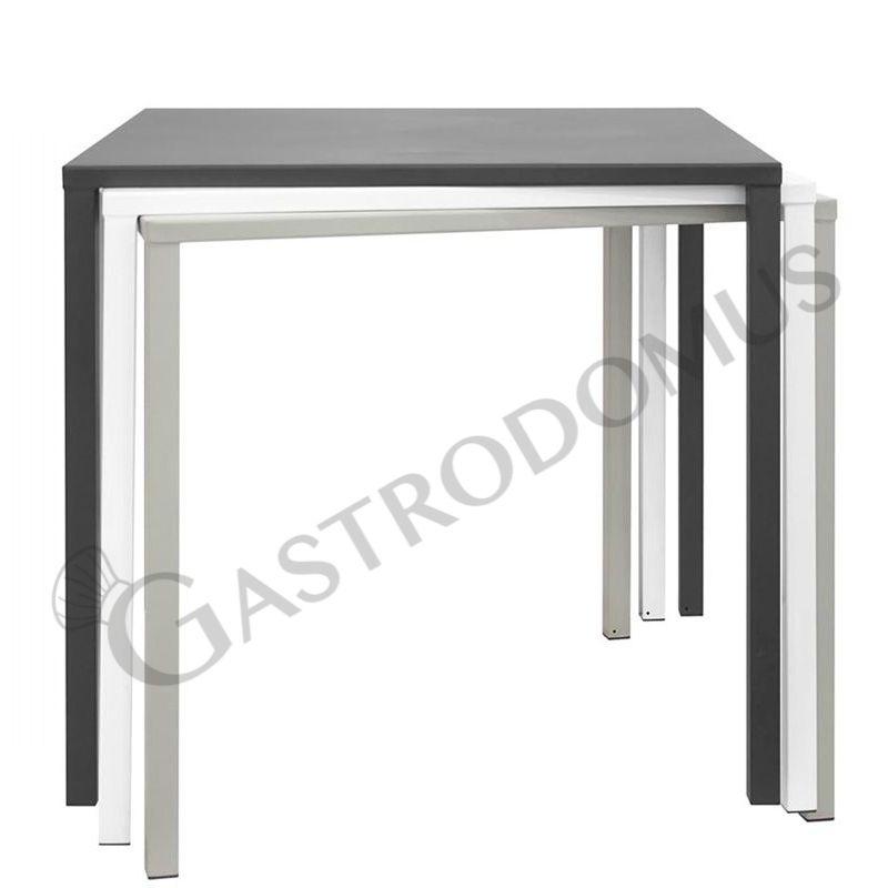 Tavolo quadrato con struttura in metallo verniciato L 80 cm