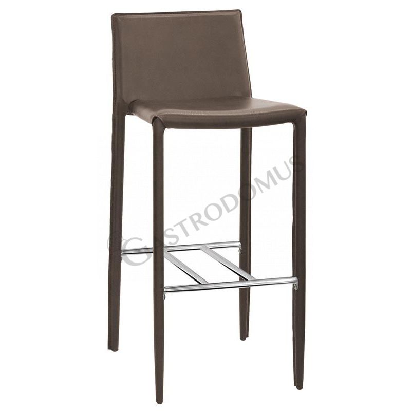 Sgabello Tivoli con struttura in metallo cromato e rivestimento in ecopelle Sgabello Tivoli con struttura in metallo cromato e rivestimento in ecopelle