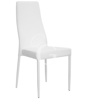 Sedia Lounge con struttura in metallo e rivestimento in ecopelle