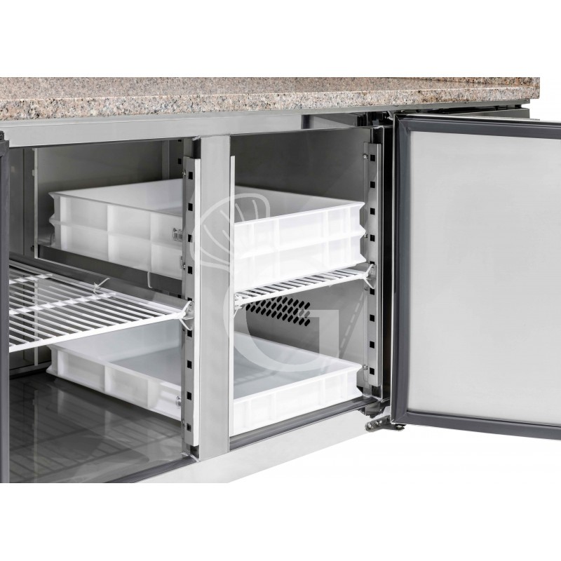 Banco pizza 600x400 2 porte 7 cassetti 390 LT