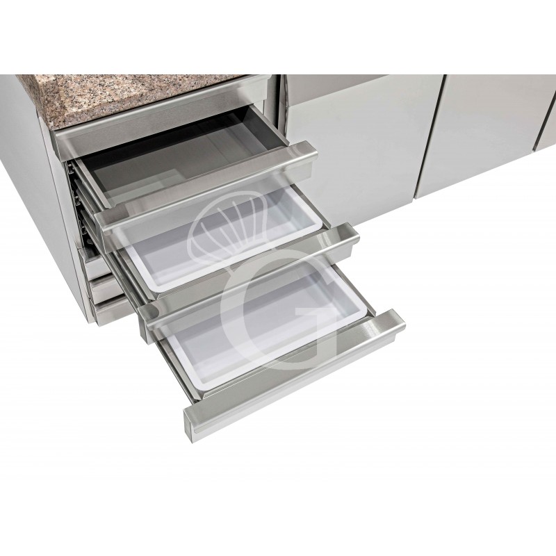 Banco pizza 600x400 2 porte 7 cassetti 390 LT