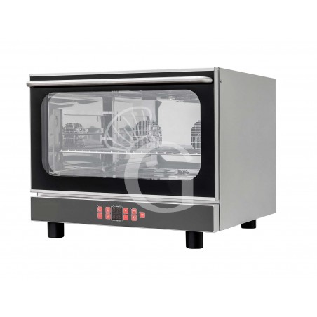 Forno elettrico a convezione per pasticceria, umidificatore e grill, porta ribalta, comandi digitali, 4 teglie 600X400 mm Forno elettrico a convezione per pasticceria, umidificatore e grill, porta ribalta, comandi digitali, 4 teglie 600X400 mm