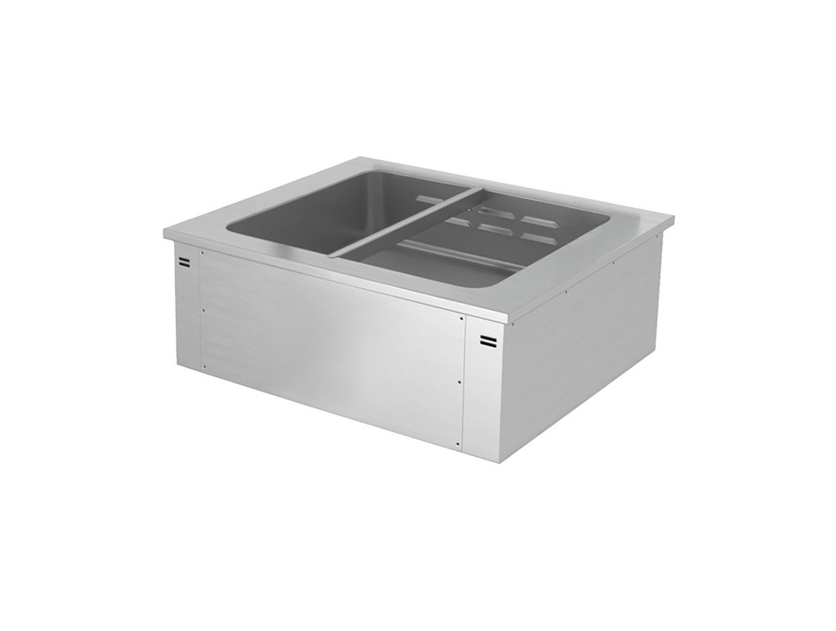 Piano bagnomaria da incasso riscaldamento ad aria - vasca ventilata - dimensioni L 810 x P 640 x H 355 mm