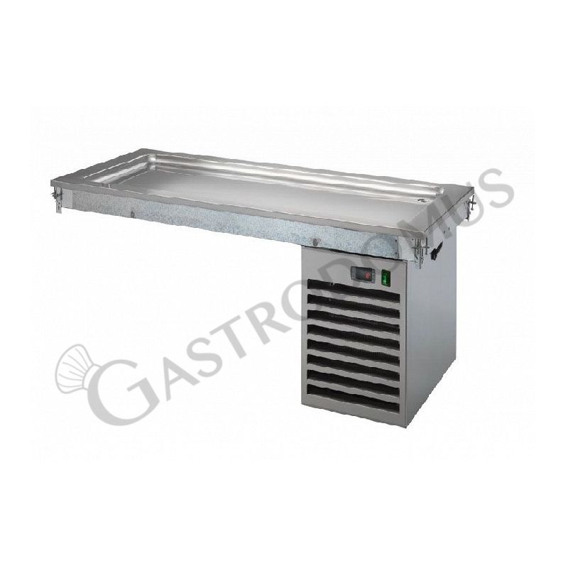 Piano refrigerato statico da incasso - altezza vasca 30 mm - dimensioni L 1135 x P 640 x H 510 mm