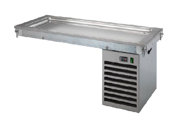 Piano refrigerato statico da incasso - altezza vasca 30 mm - dimensioni L 1135 x P 640 x H 510 mm