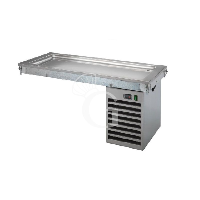 Piano refrigerato statico da incasso - altezza vasca 30 mm - dimensioni L 1785 x P 640 x H 510 mm