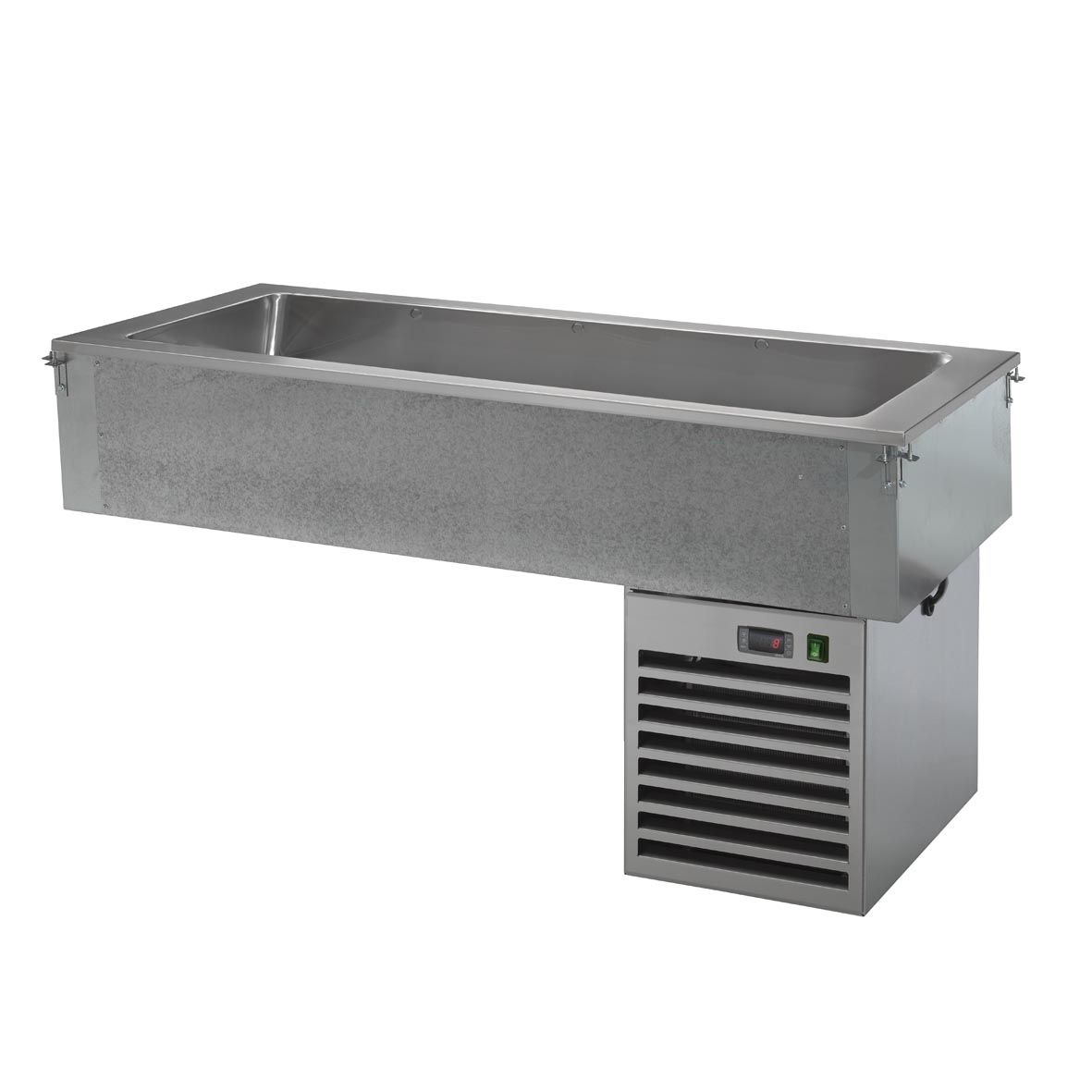 Piano refrigerato statico da incasso - altezza vasca 110 mm - dimensioni L 1785 x P 640 x H 590 mm