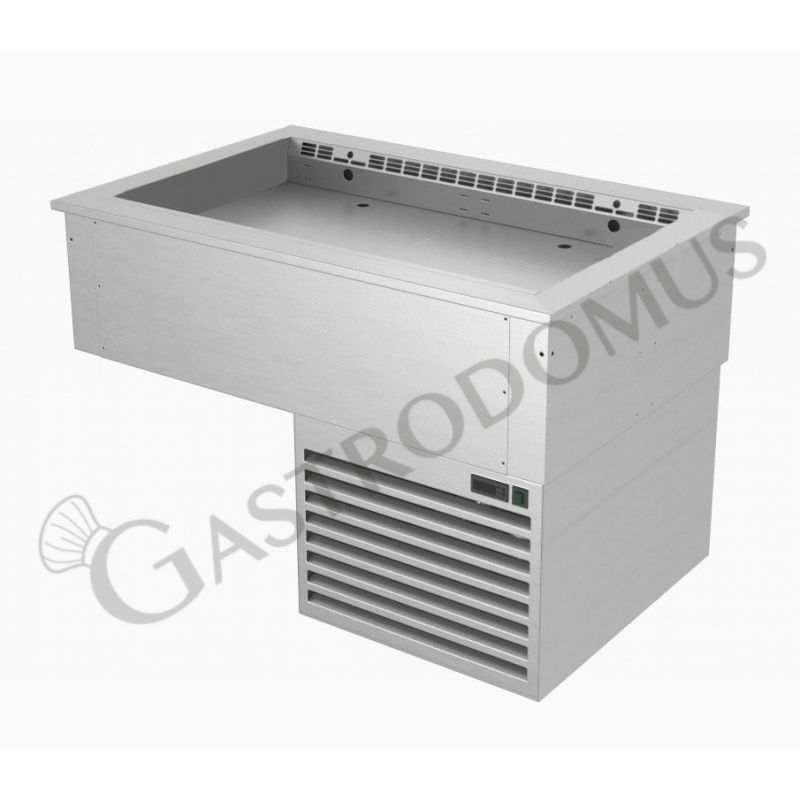 Piano refrigerato ventilato da incasso con vasca regolabile - dimensioni L 810 x P 740 x H 745 mm