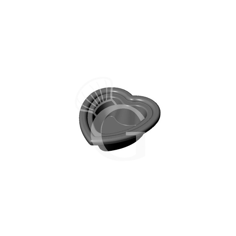 Set 2 piastre con impronta a cuore per Cookmatic
