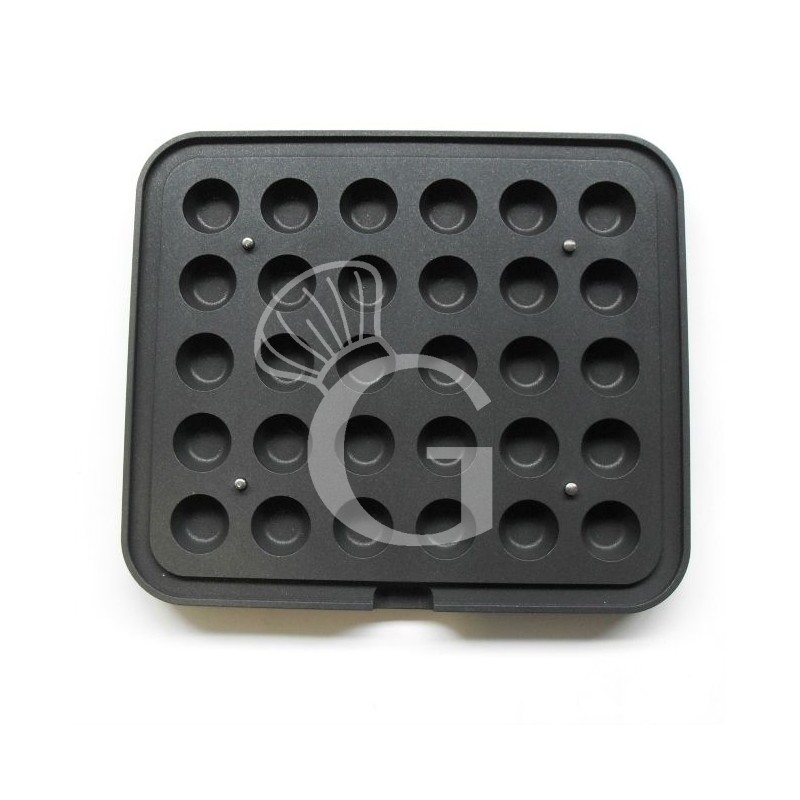 Set 2 piastre con impronta tonda piccola per Cookmatic