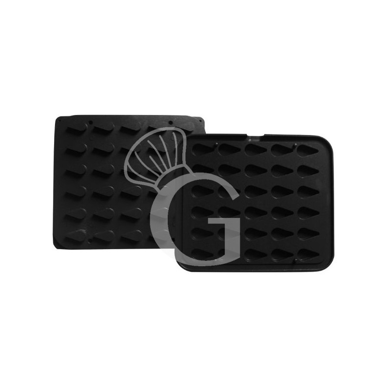 Set 2 piastre con impronta a goccia per Cookmatic