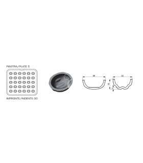 Set 2 piastre con impronta a noce per Cookmatic