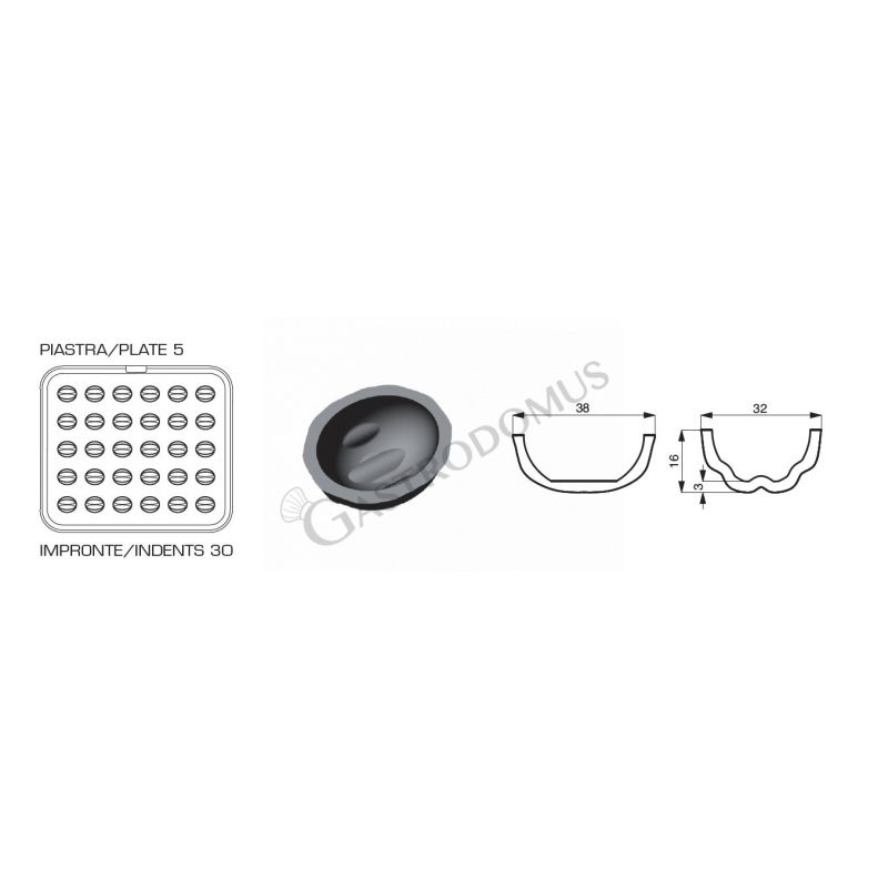 Set 2 piastre con impronta a noce per Cookmatic Set 2 piastre con impronta a noce per Cookmatic