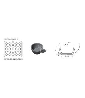 Set 2 piastre con impronta a noce per Cookmatic