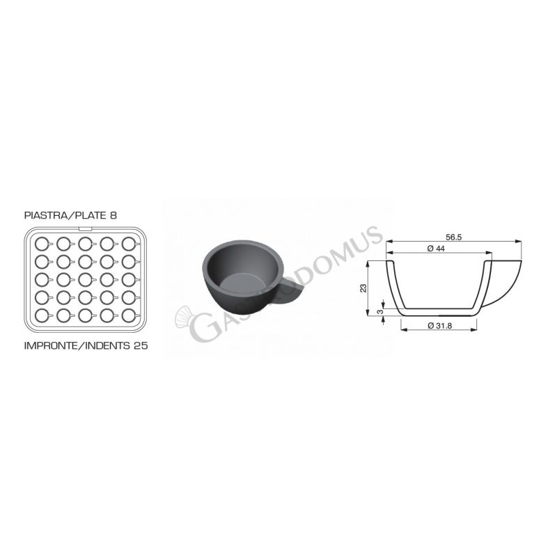 Set 2 piastre con impronta a noce per Cookmatic Set 2 piastre con impronta a noce per Cookmatic