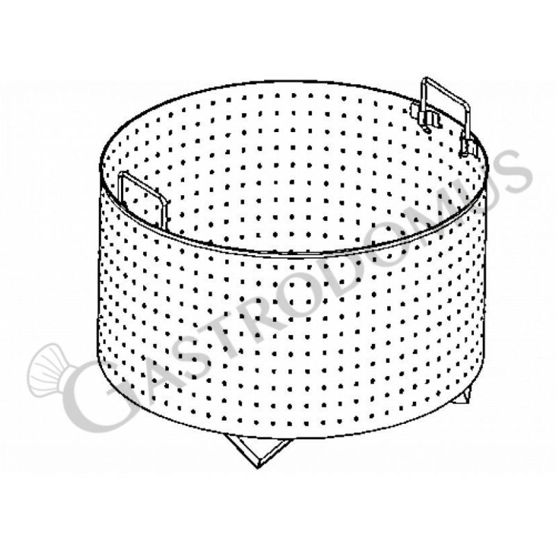 Colapasta 1 settore per pentola 150 litri - fori diametro 5 mm