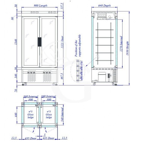 Espositore statico con temperatura combinata Espositore statico con temperatura combinata