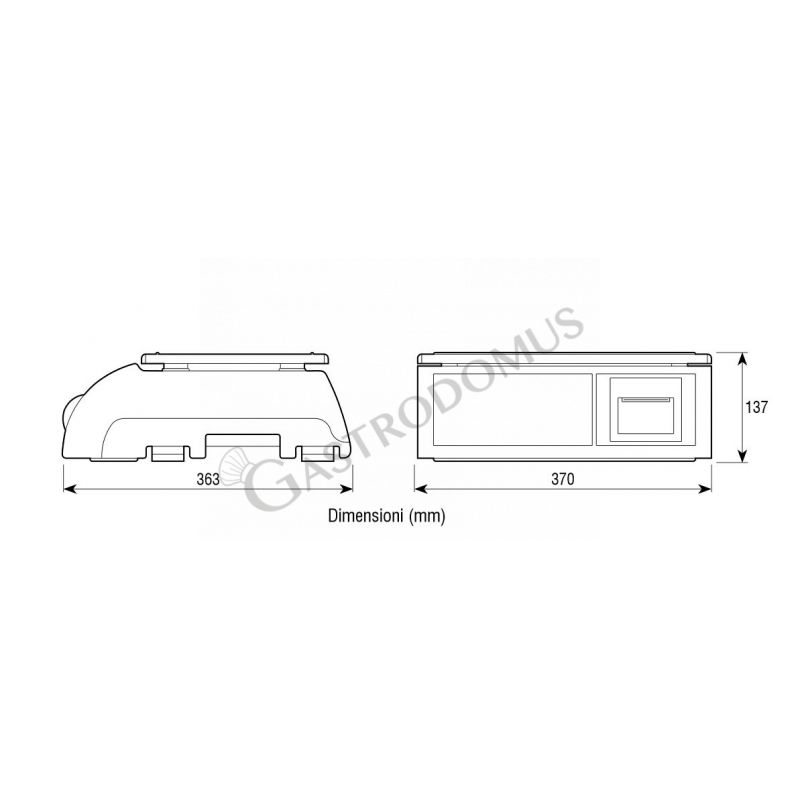 Bilancia controllo peso stampante incorporata portata 15 Kg precisione 5 g L 370 mm x P 363 mm x H 137 mm, scheda tecnica