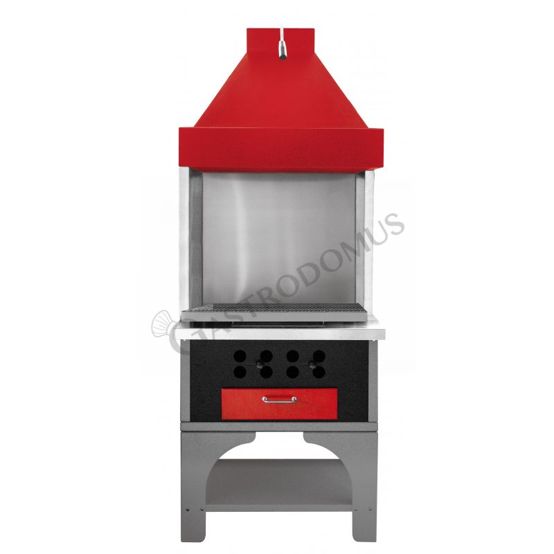 Barbecue modulare singolo alimentato a carbone vegetale - Lunghezza 790 mm Barbecue modulare singolo alimentato a carbone vegetale - Lunghezza 790 mm