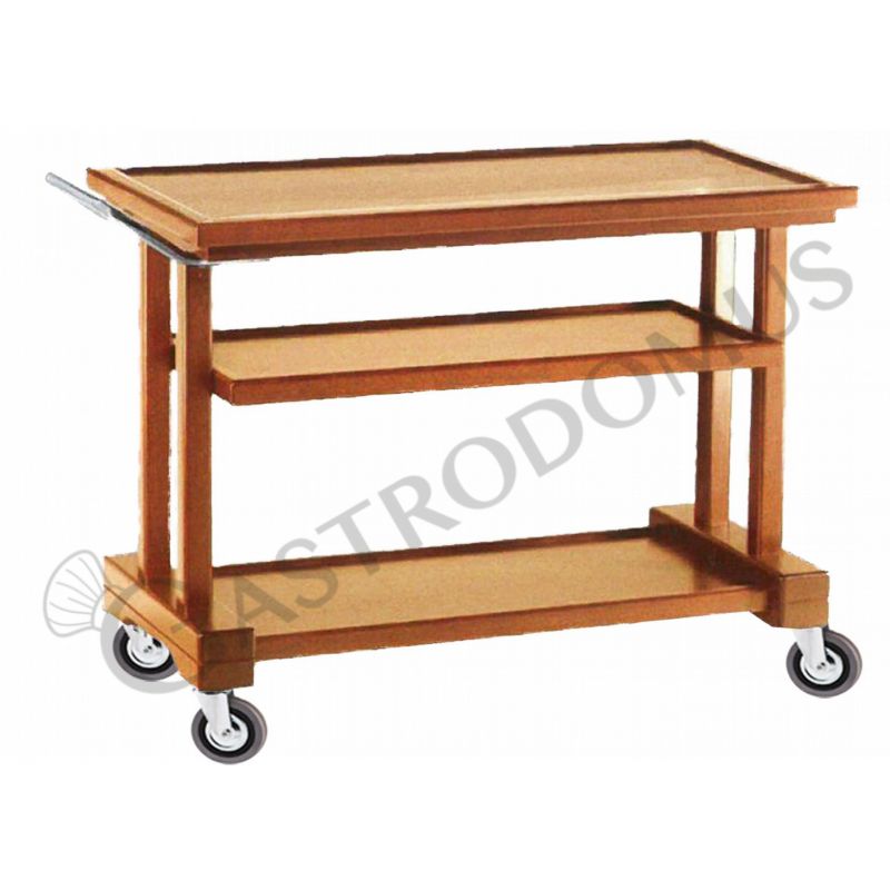 Carrello di servizio in legno massello, 3 piani in multistrato di betulla, L 810 mm x P 550 mm x H 820 mm Carrello di servizio in legno massello, 3 piani in multistrato di betulla, L 810 mm x P 550 mm x H 820 mm