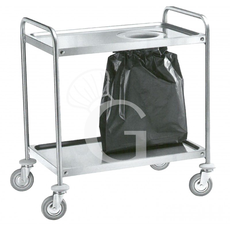 Carrello di servizio in acciaio inox con fori L 1100 mm x P 600 mm x H 940 mm