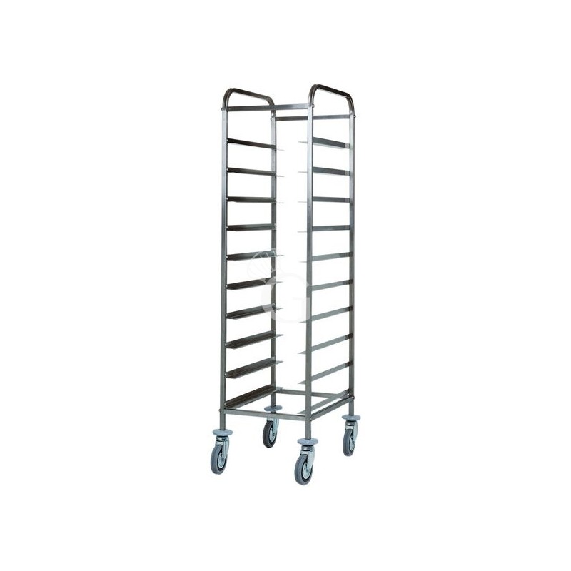 Carrello portavassoi con telaio rinfrozato per 10 vassoi GN1/1 - L 380 mm x P 620 mm x H 1750 mm