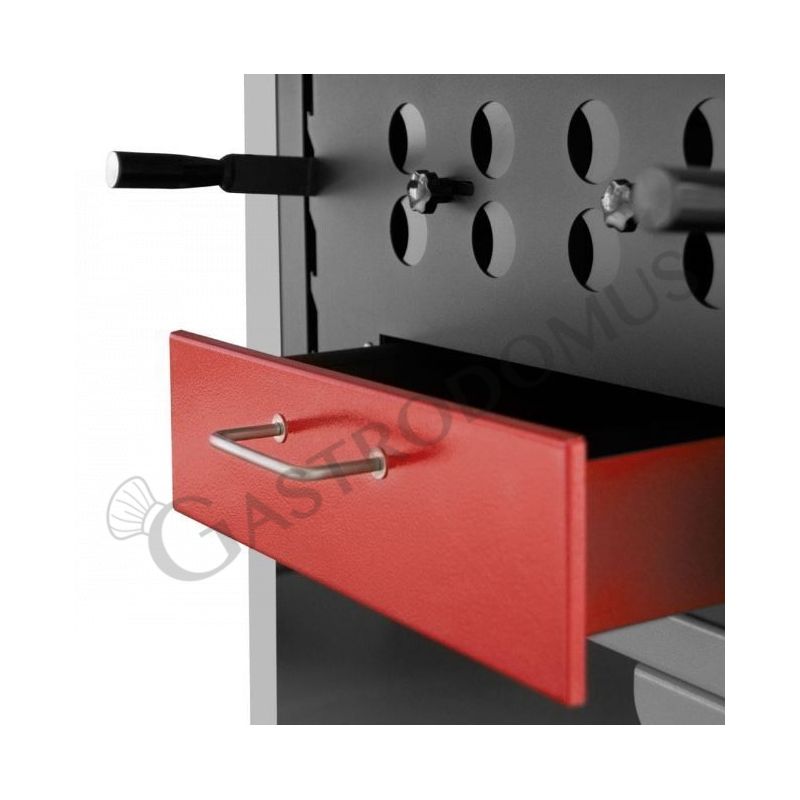 Barbecue modulare doppio alimentato a carbone vegetale - Lunghezza 1500 mm