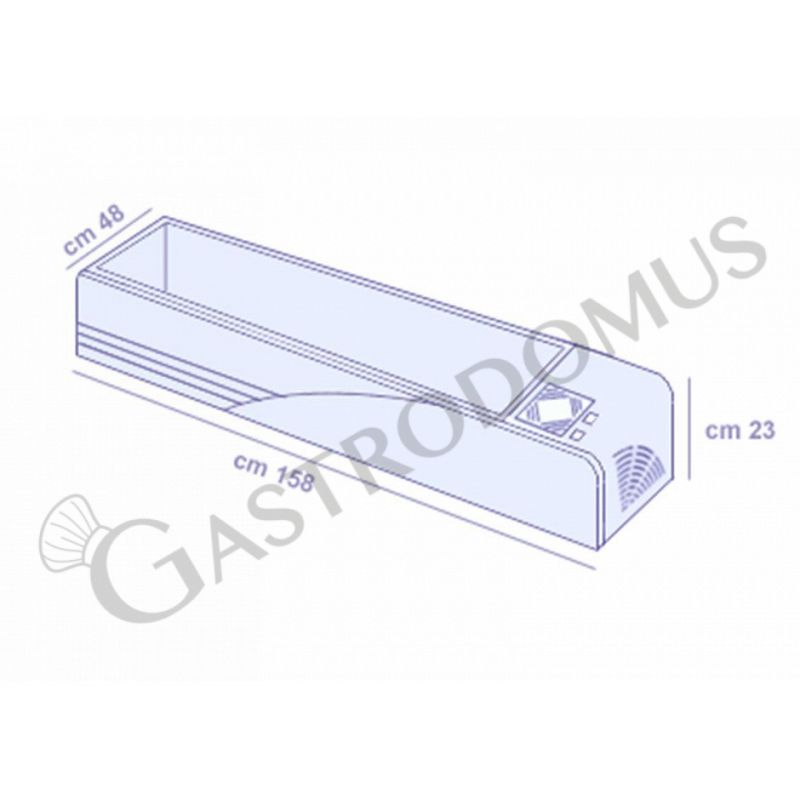 Refrigeratore da banco, L 1720 mm x P 230 mm x H 220 mm