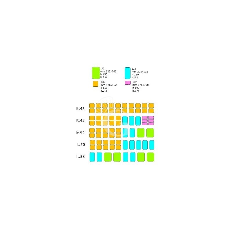 Refrigeratore da banco, L 2080 mm x P 410 mm x H 220 mm