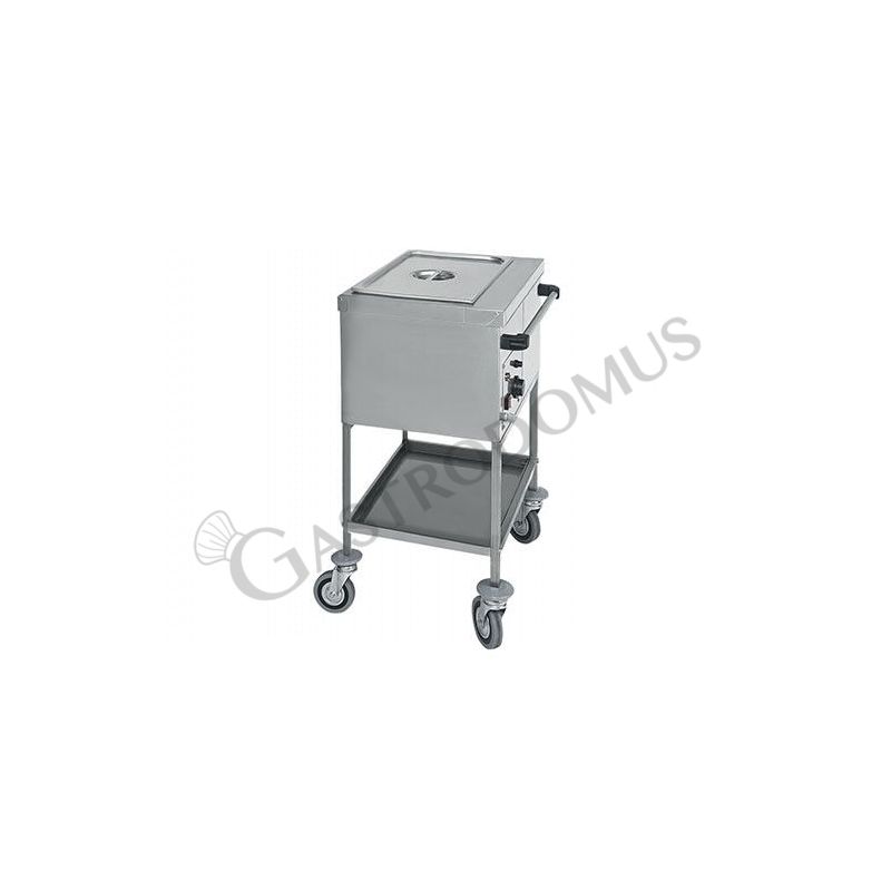 Carrello termico con resistenza a secco per 1 bacinella GN1/1 - L 560 mm x P 650 mm x H 850 mm Carrello termico con resistenza a secco per 1 bacinella GN1/1 - L 560 mm x P 650 mm x H 850 mm