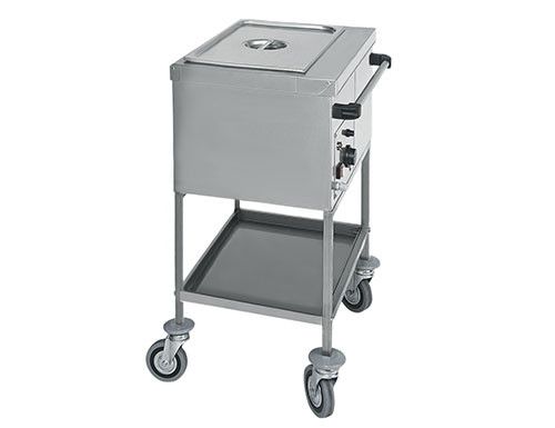 Carrello termico con resistenza a secco per 1 bacinella GN1/1 - L 560 mm x P 650 mm x H 850 mm