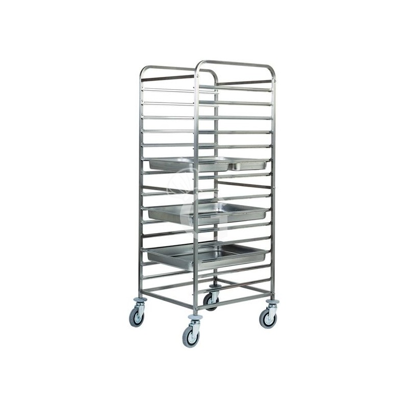 Carrello portateglie per 14 teglie GN2/1 o 28 GN1/1 - L 660 mm x P 720 mm x H 1820 mm